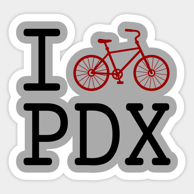 I (bike) PDX Sticker by Boogiebus